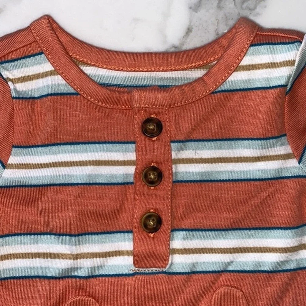 Just One You Carter's Baby Boy Newborn Orange Tiger Stripe Romper NB‎